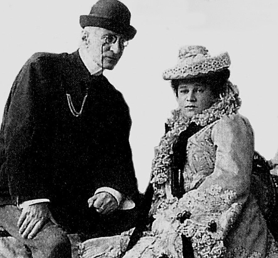 Nicolas Constantinovitch de Russie avec sa femme Nadejda