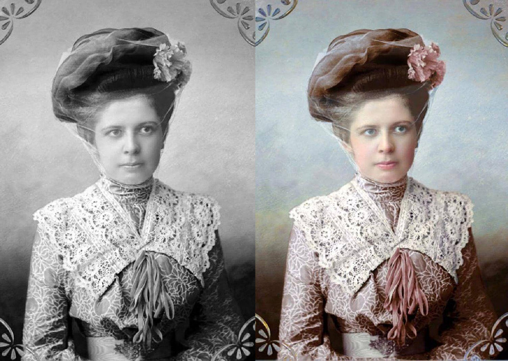 トヴェリ州出身のおしゃれな女性、1900年代