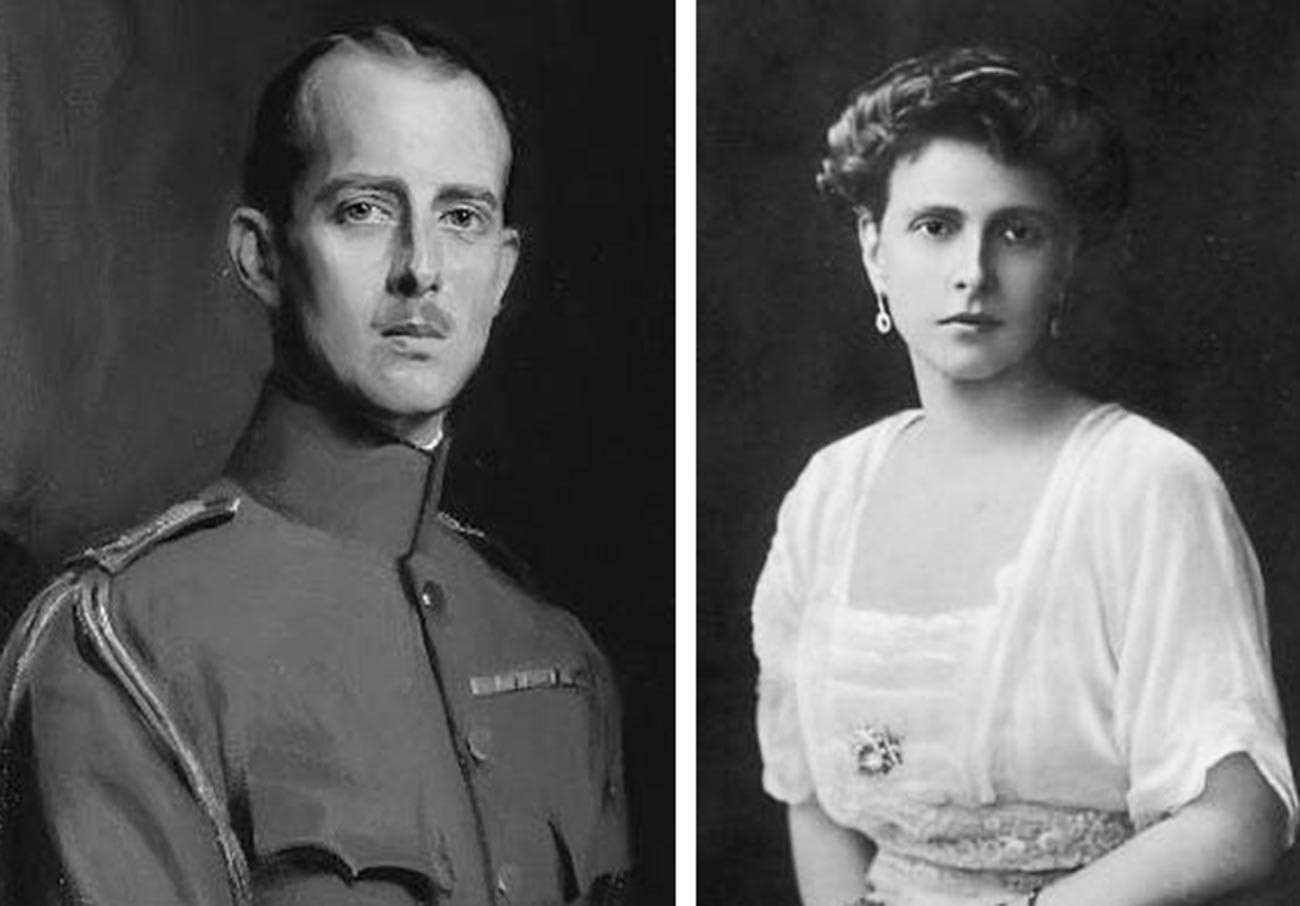 Princess Alice of Battenberg (R) and Prince Andrew of Greece (L)