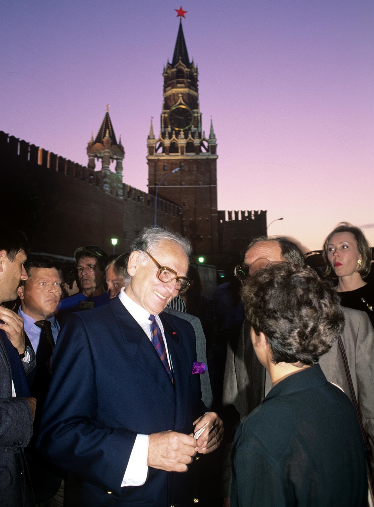 Pierre Cardin en la Plaza Roja, 1991