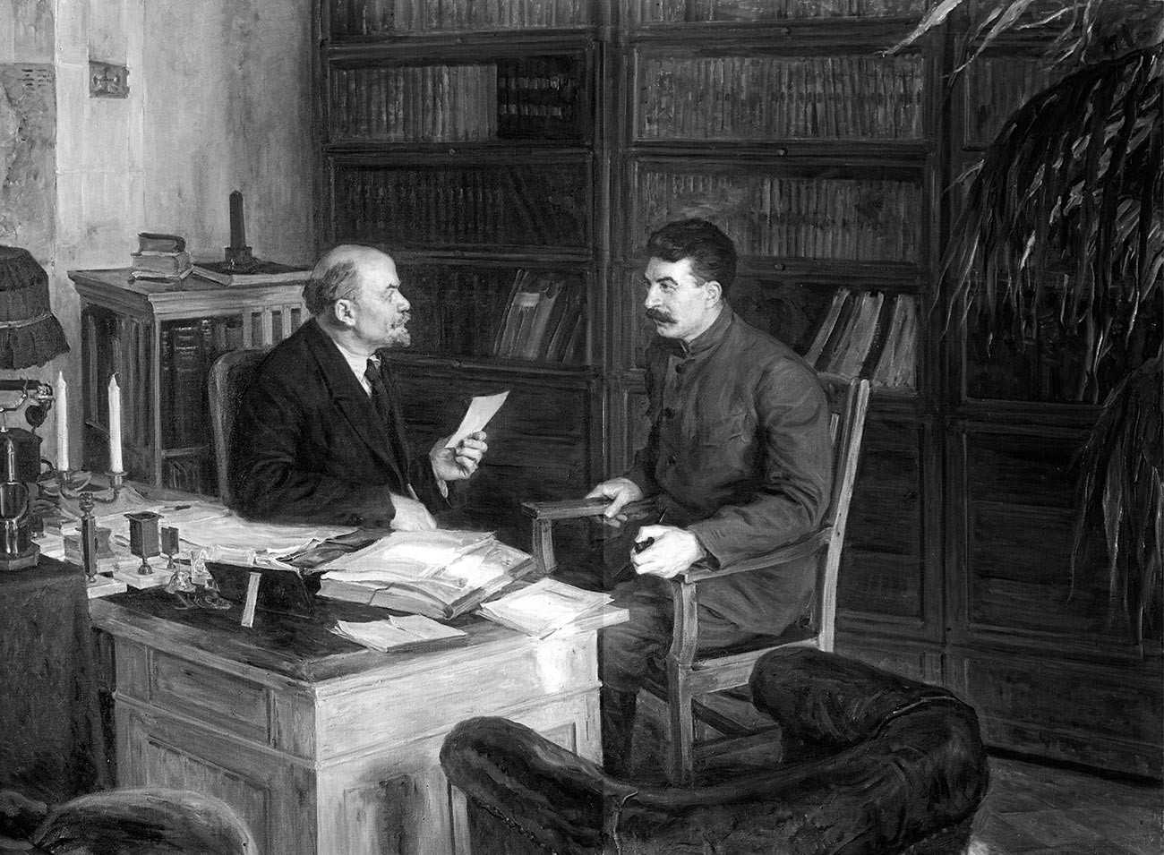 Lenin y Stalin.
