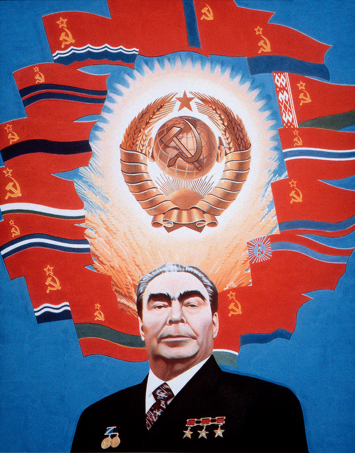 Eric Bulatov. Brezhnev. Ruang Angkasa Soviet, 1977.