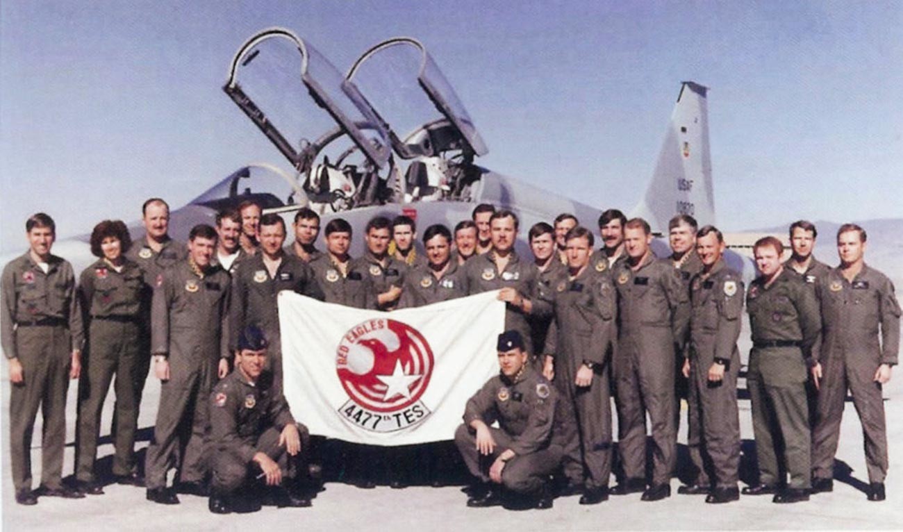 Las Águilas Rojas a finales de los 80.
