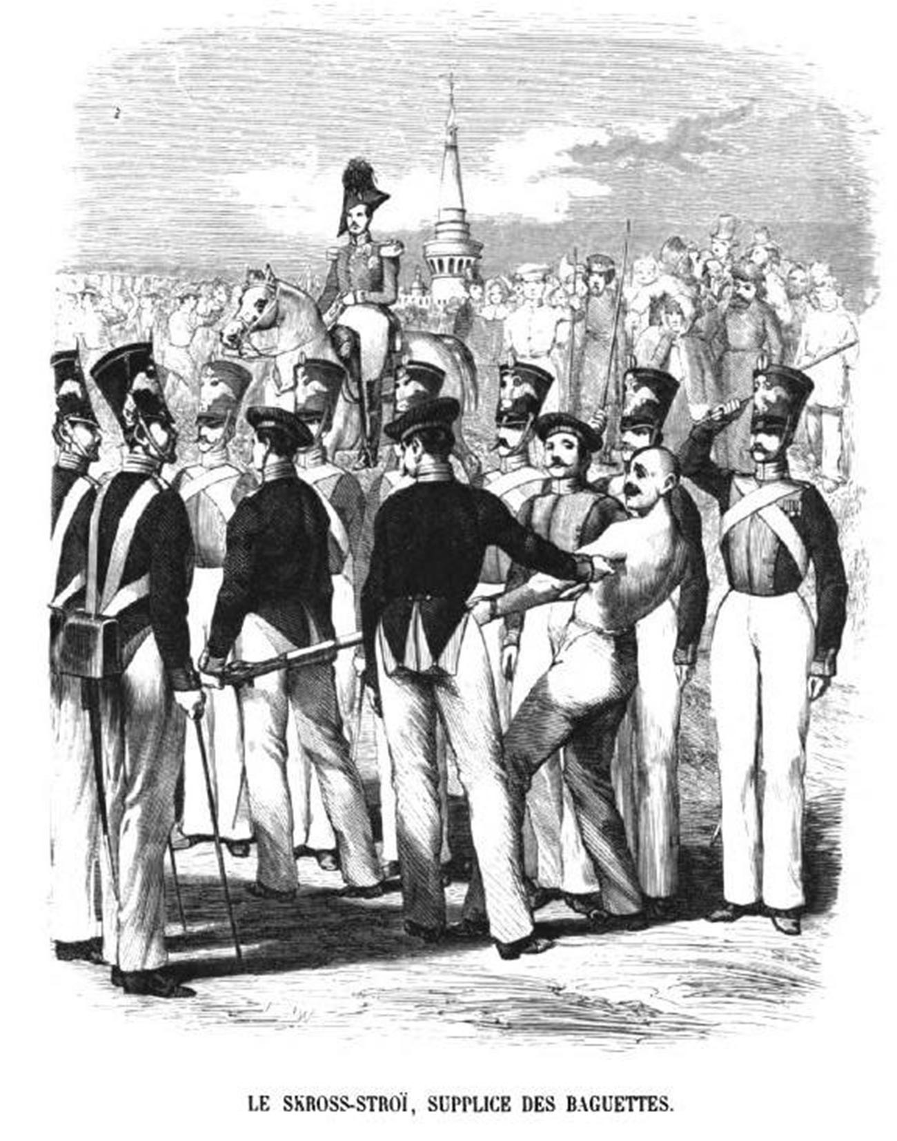 La punizione dello “spitzrute”, di Charles-Michel Geoffroy, 1845
