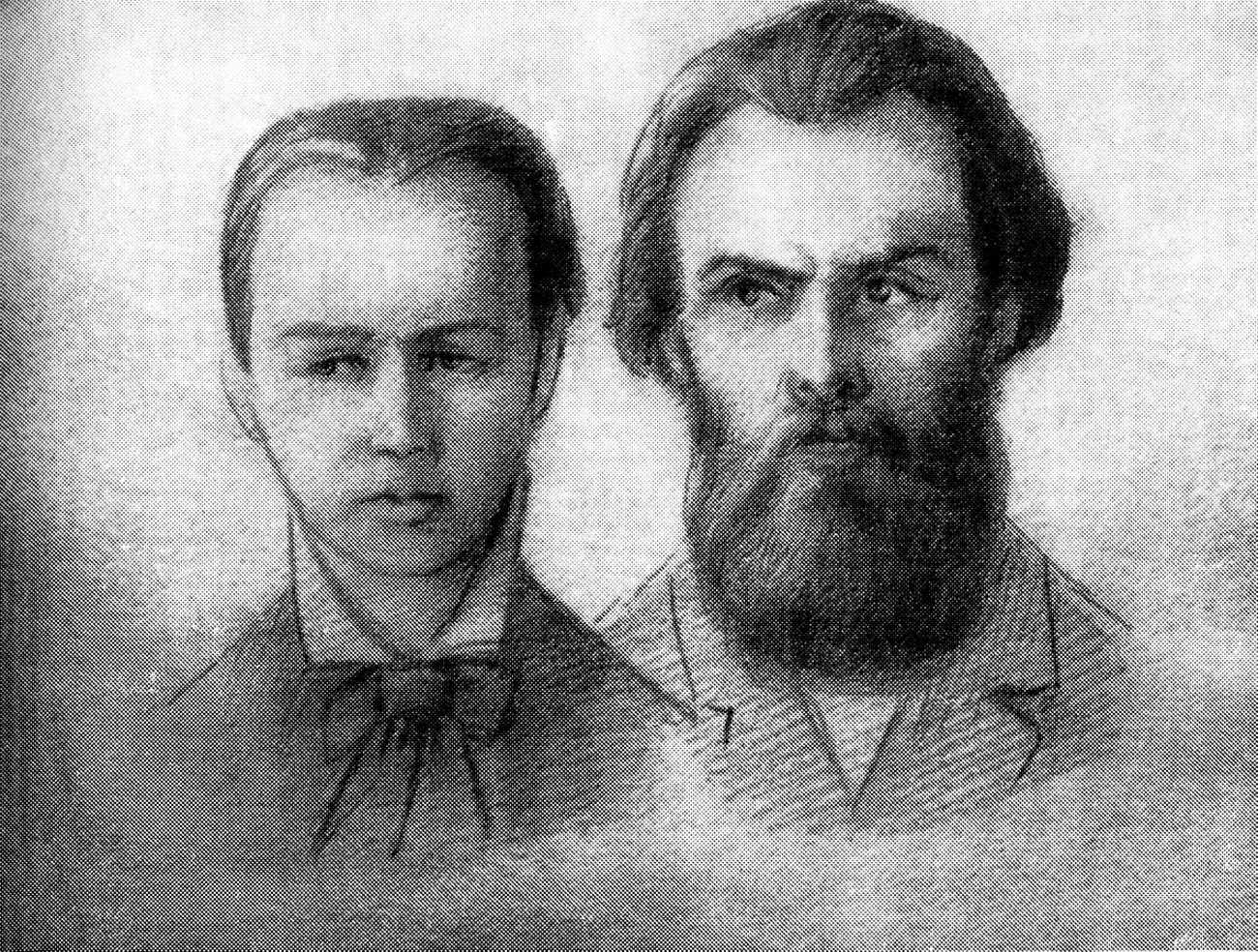 Andrey Zhelyabov and Sofya Perovskaya during the trial following the murder of Alexander II
