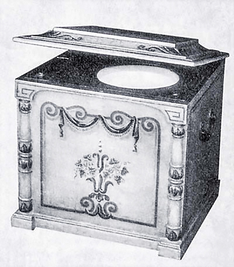 Eine tragbare Toilette aus dem 19. Jahrhundert