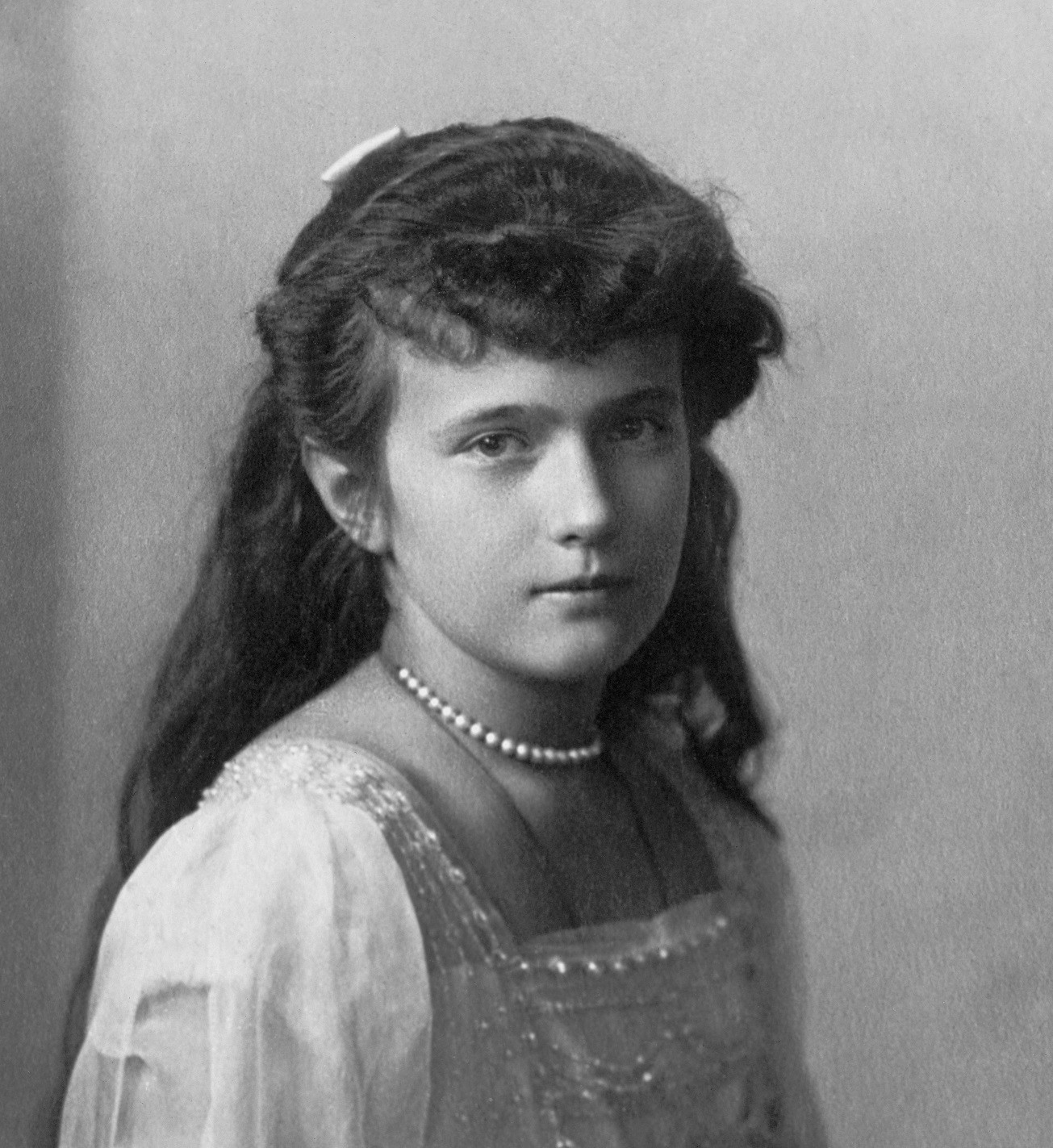 Anastasía, hija del último zar de Rusia, Nicolás II. Fuente: Biblioteca del Congreso