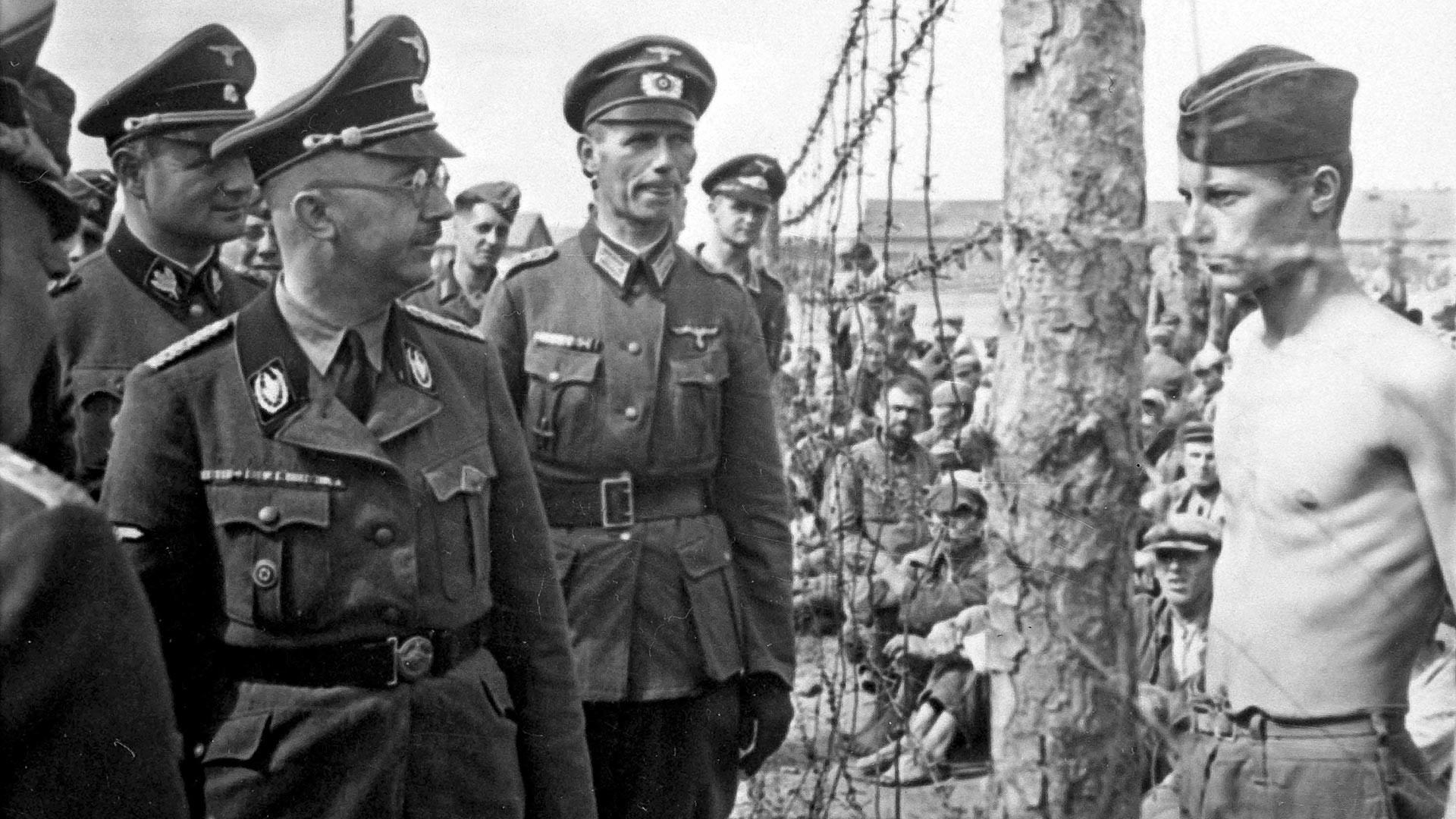 Химлер инспектира лагер за военнопленници, около 1941-1942 г.