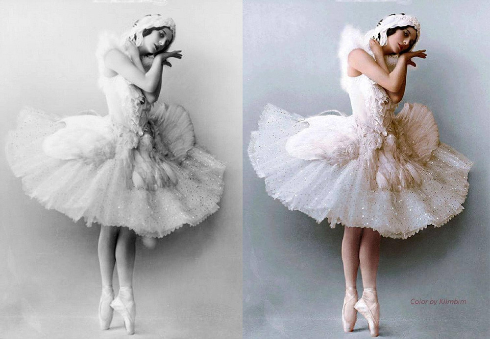 Anna Pawlowa in einem Kostüm für das Ballett „Schwanensee“