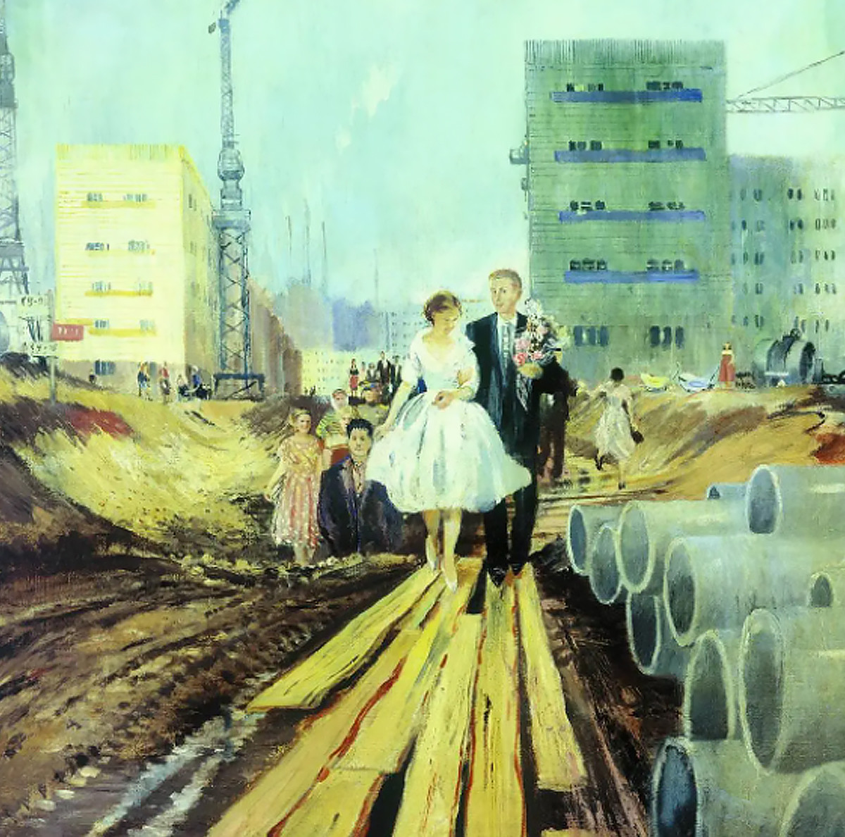 Pernikahan di jalan masa depan (1962), Yury Pimenov.