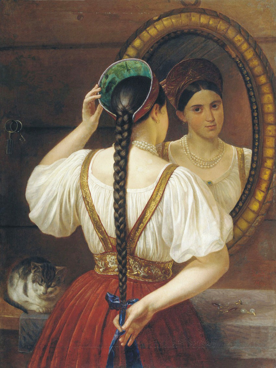 Girl Before a Mirror, 1848. Phillip Budkin.