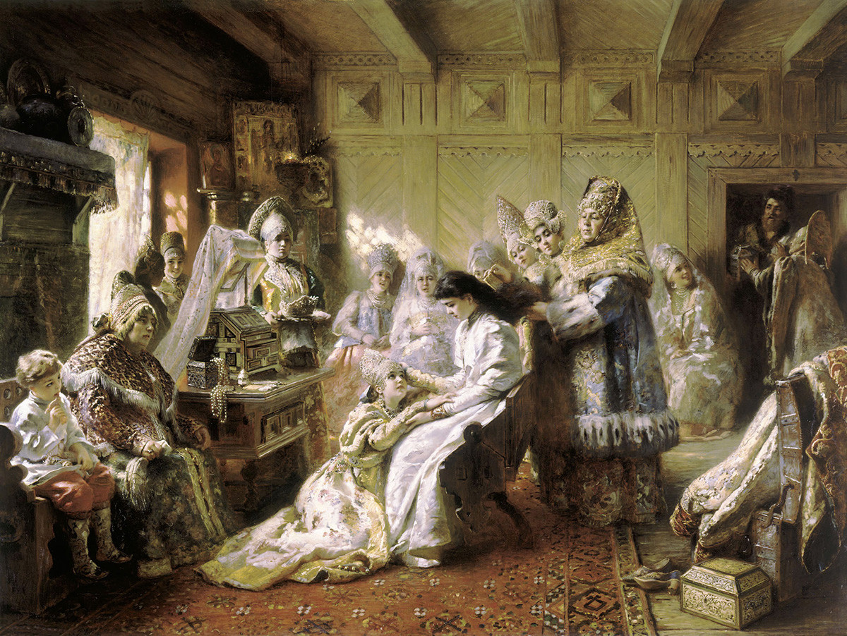 Константин Маковский. Под венец. 1890.