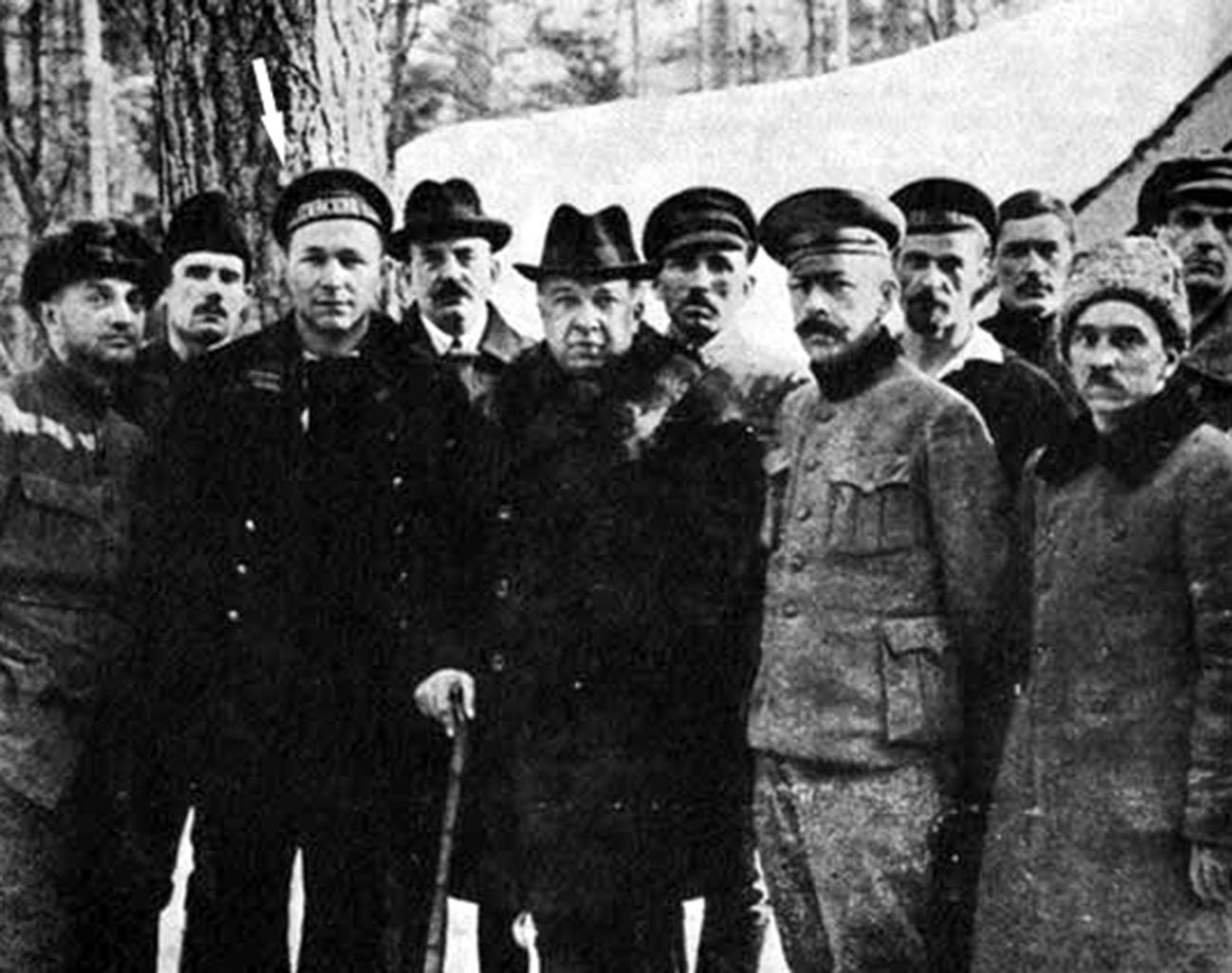 Stepan Petrichenko, el líder de la rebelión de Kronstadt entre los opositores y emigrantes rusos en Finlandia.