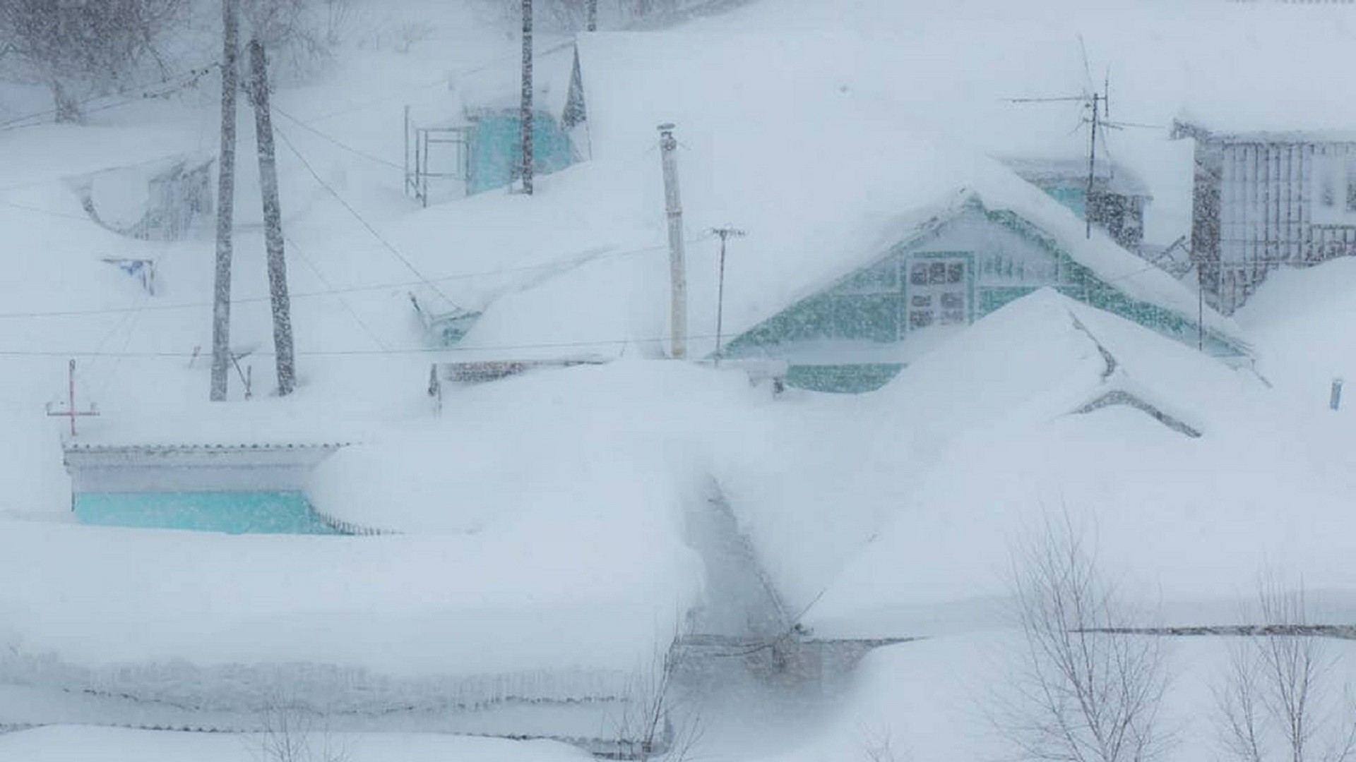 Maisons à Sakhaline lors d'un précédent en 2018