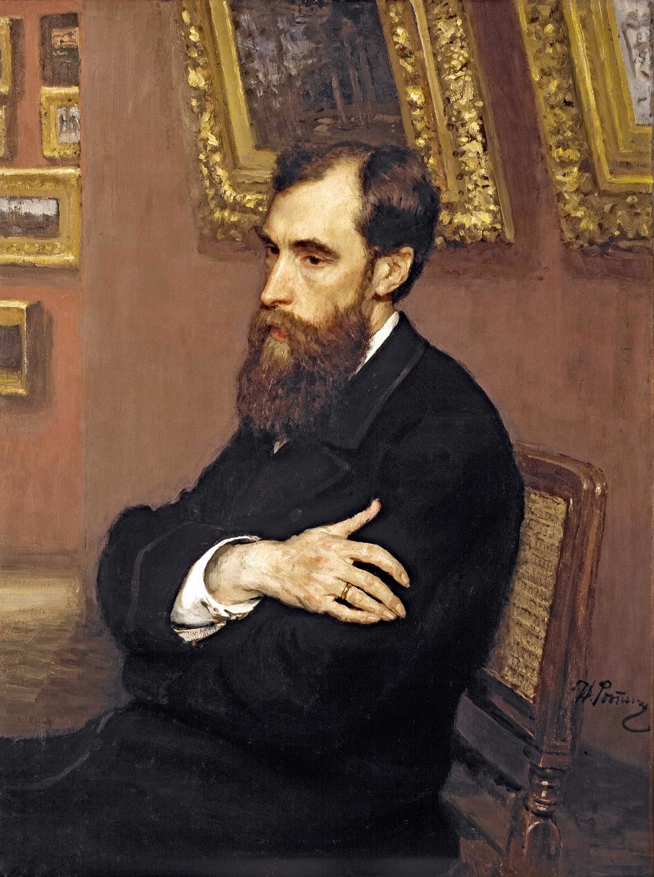 Iliá Répin. Retrato de Pável Tretiakóv.