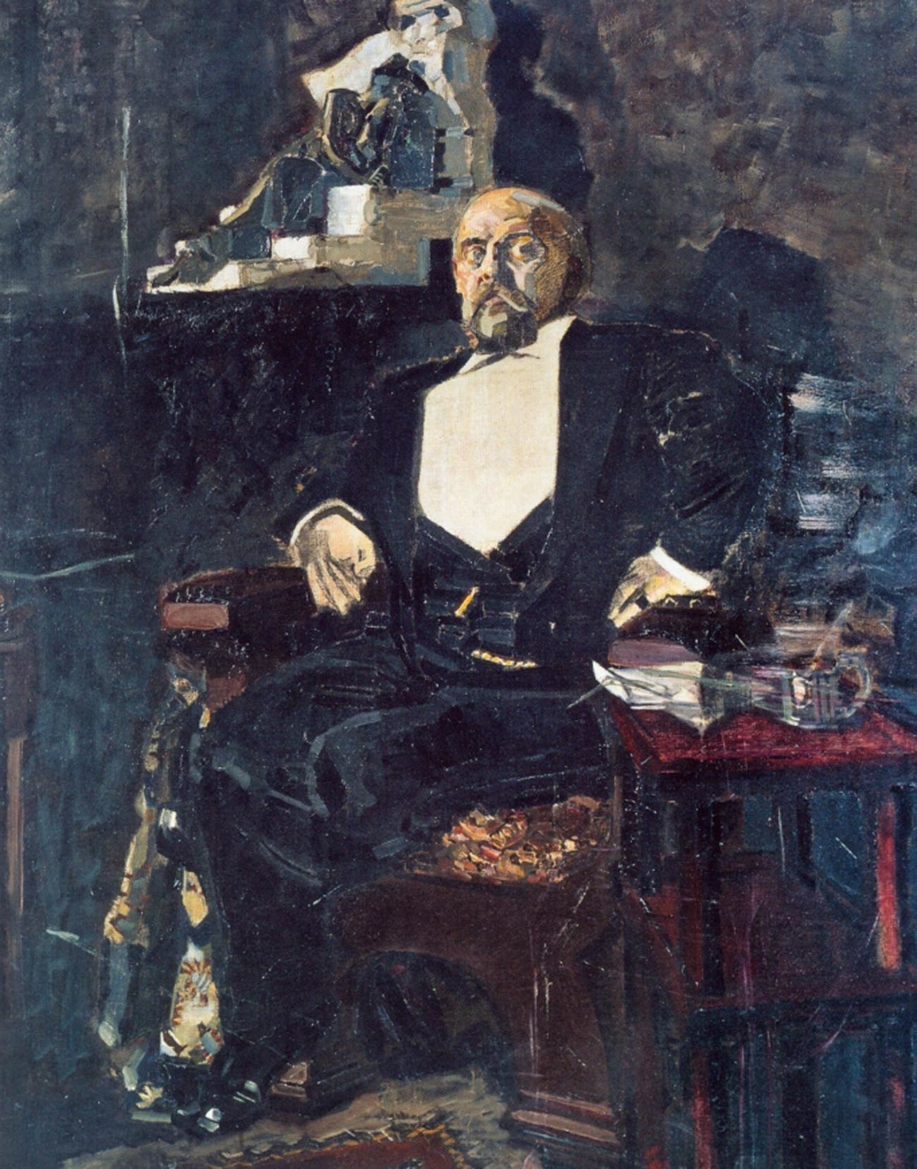 Mikhaíl Vrúbel. Retrato de Sávva Mamontov.