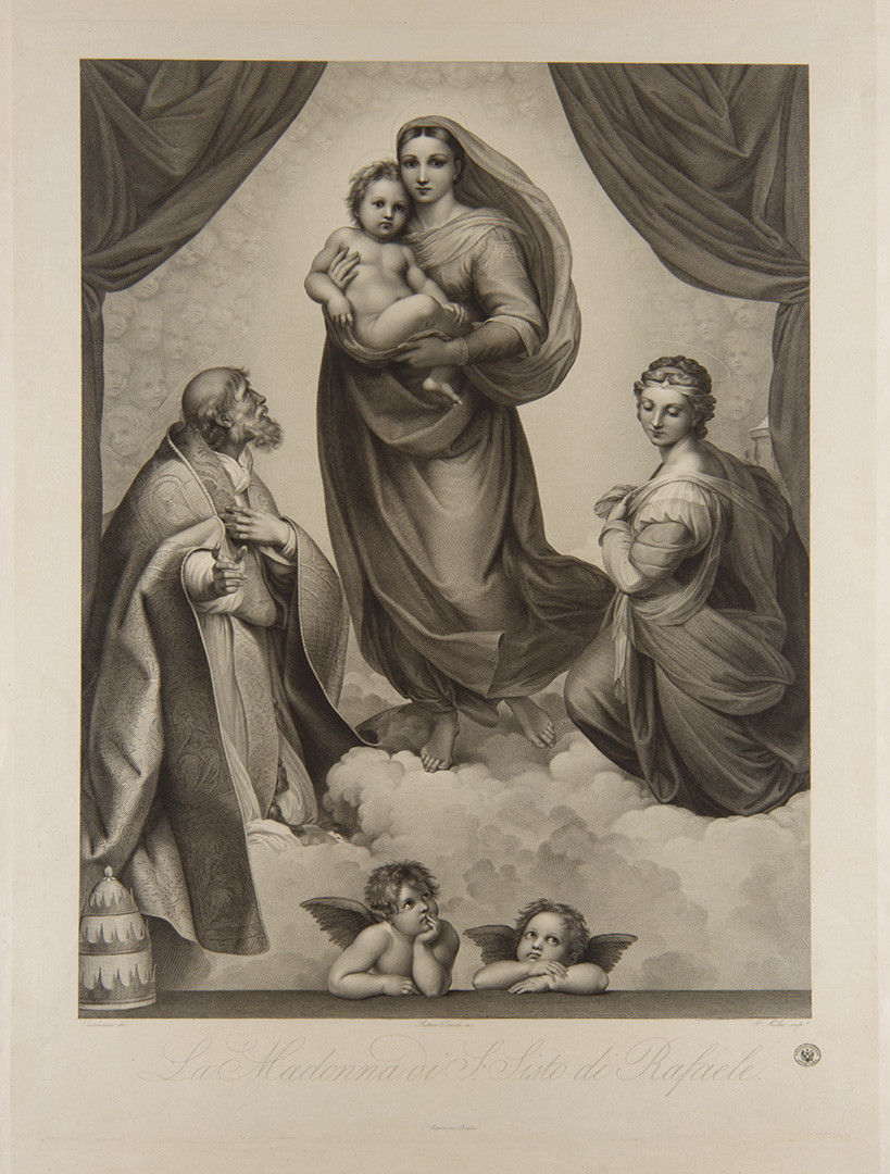 Johann Friedrich Müller basato sul dipinto di Raffaello
Madonna Sistina
1816