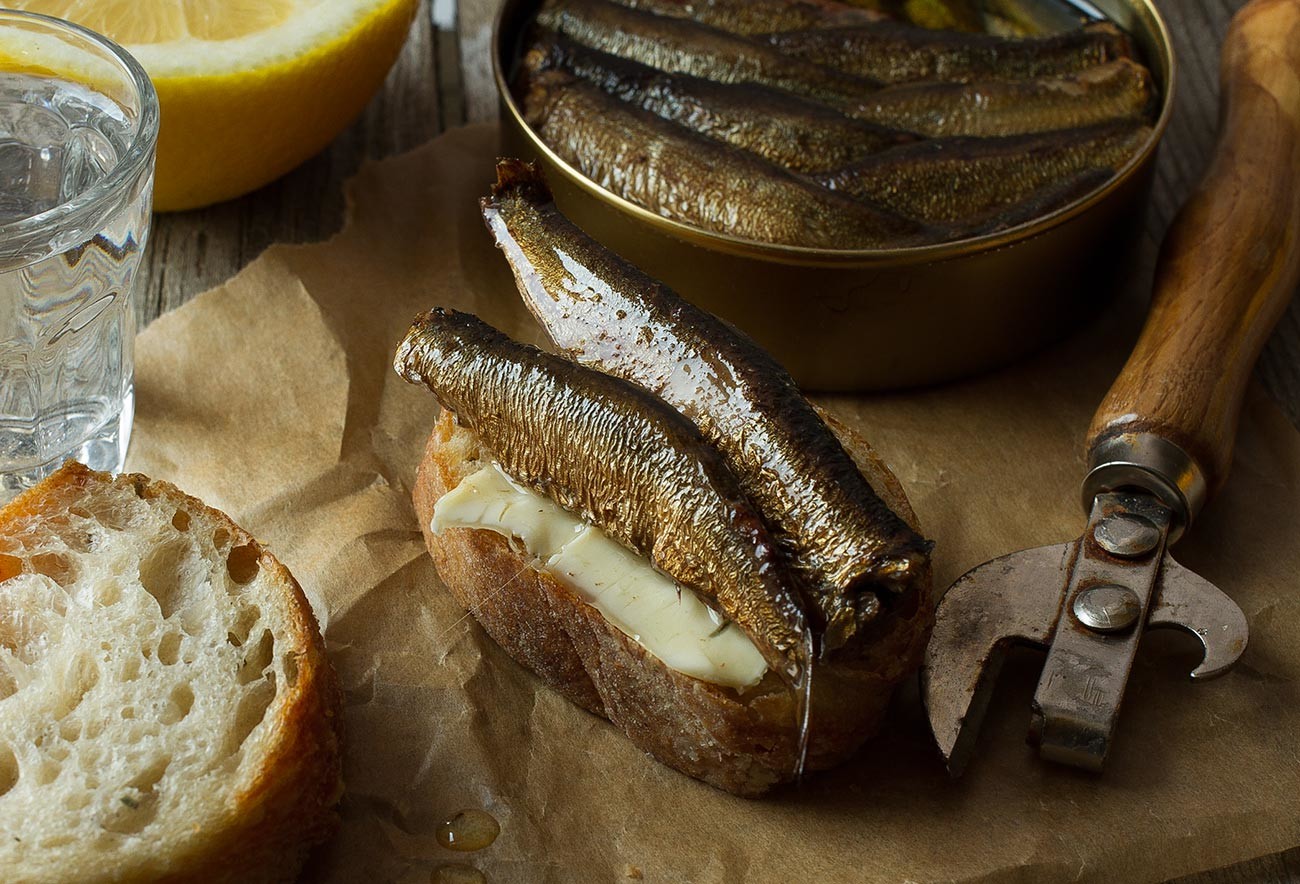 Butterbrot with sprats