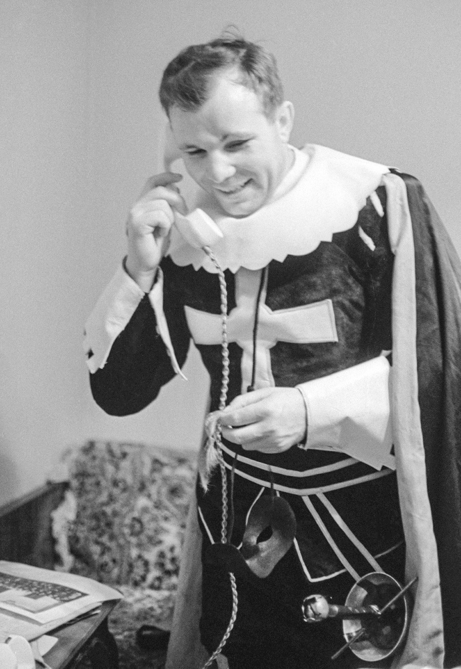 Gagarin in costume, 1965