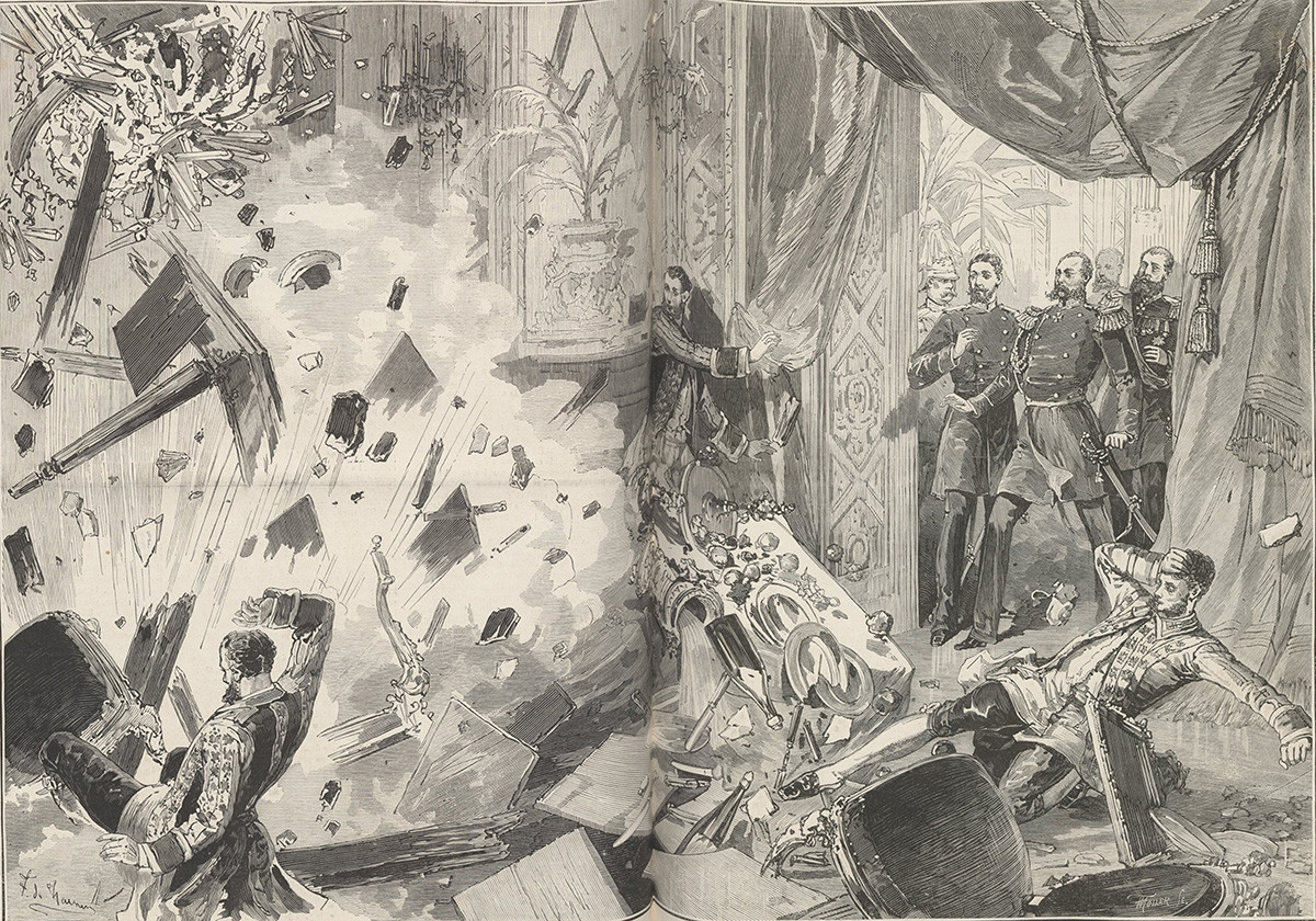 Императорът след експлозията от вечерта на 17 февруари 1880, от 