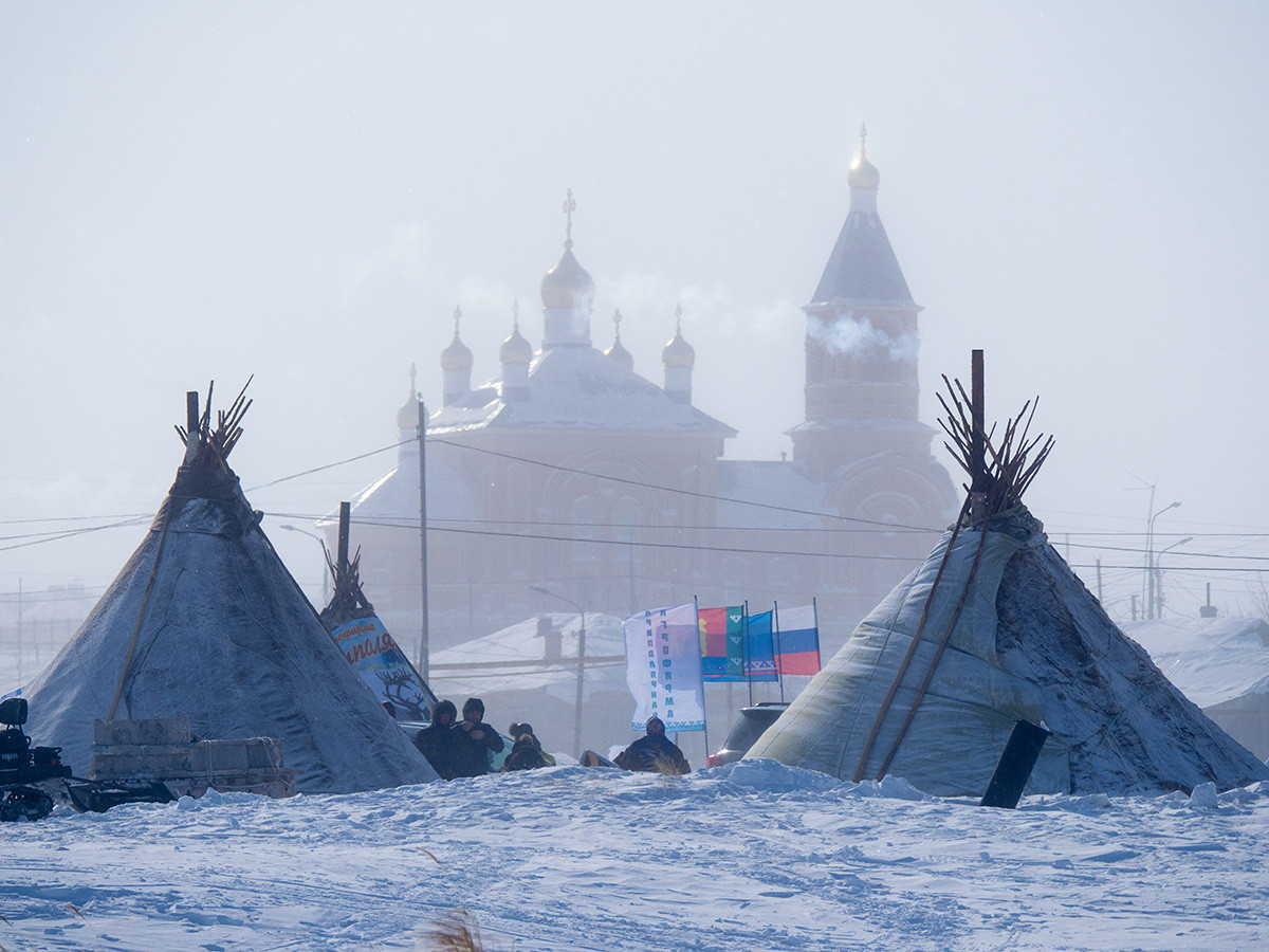 Hari Gembala Rusa Kutub di Okrug Otonom Khanty-Mansi.