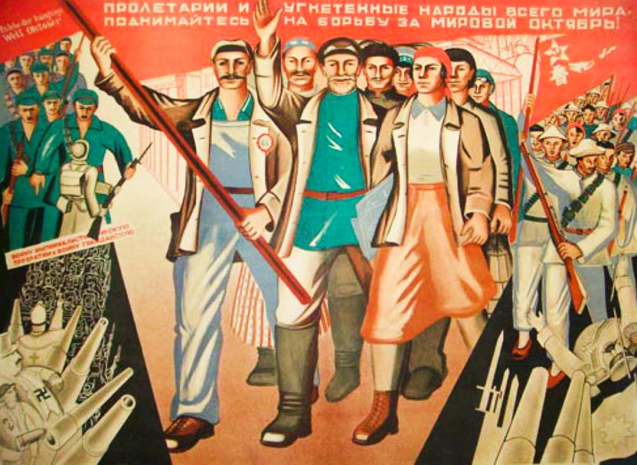 Proletarians and subjugated peoples of the world, rise to fight a war for the global October!
