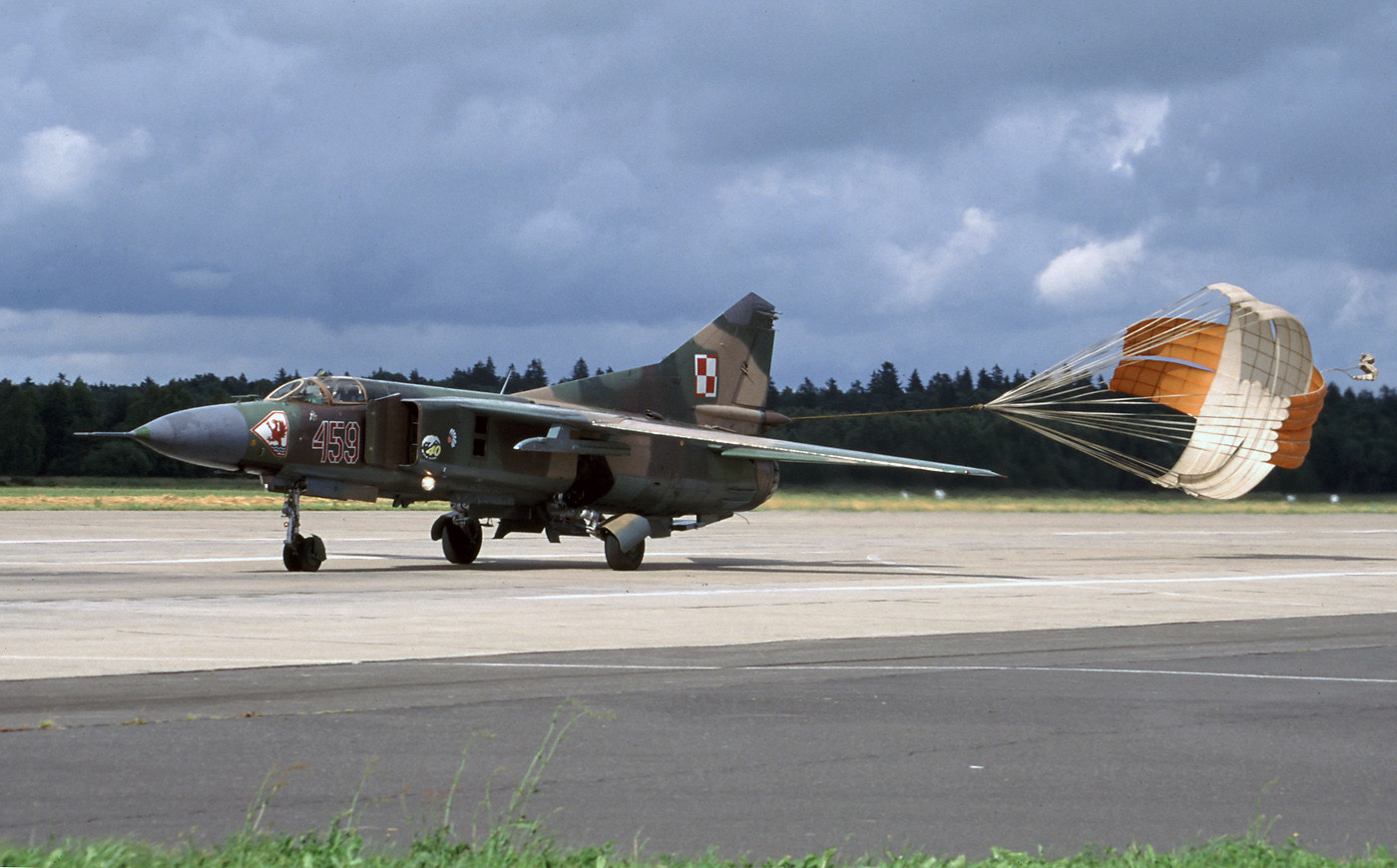 MiG-23 en la base de Slupsk (Polonia) en 1995.