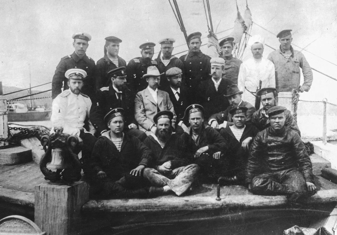 Mitglieder der Russischen Polarexpedition der Kaiserlichen Akademie der Wissenschaften.