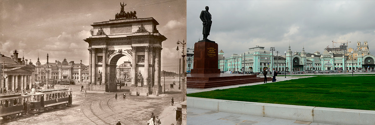 La place dans les années 1920 et aujourd'hui