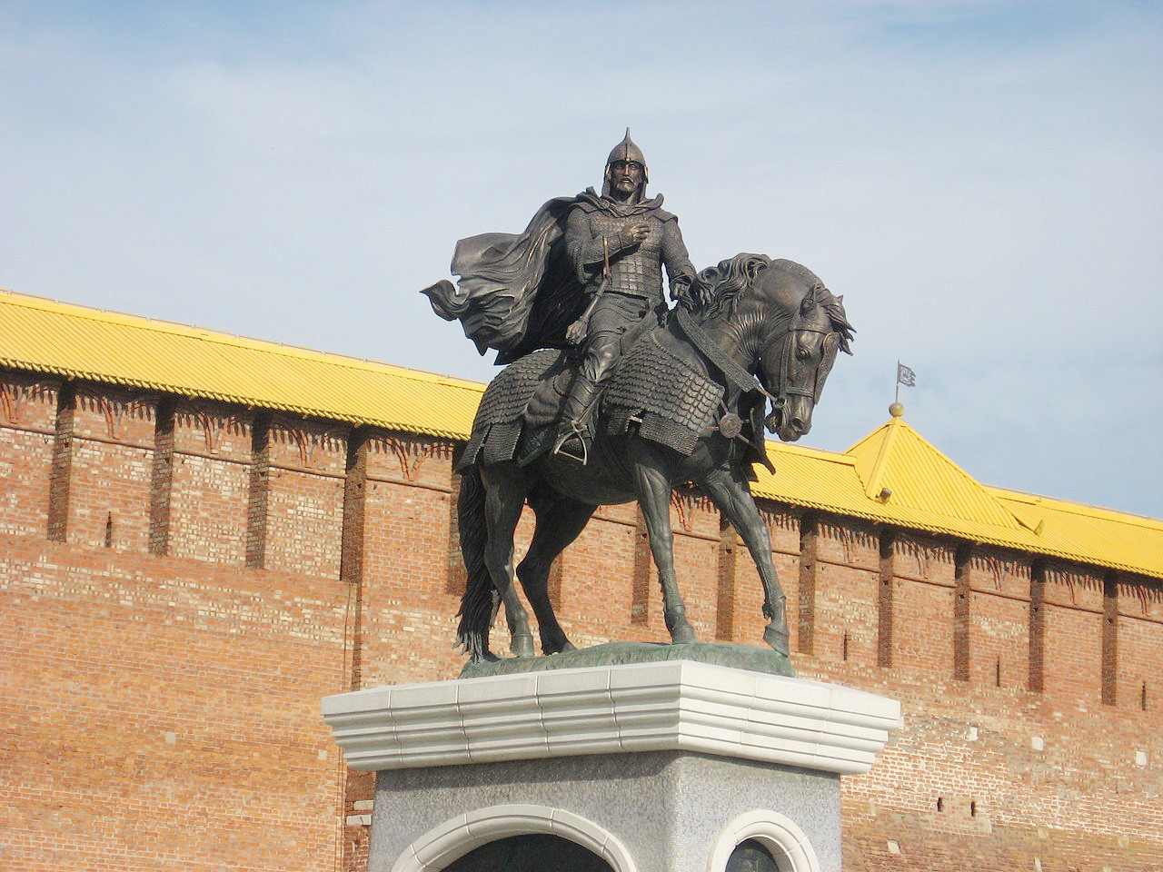 Monument to Dmitry Donskoy outside the Kolomna Kremlin
