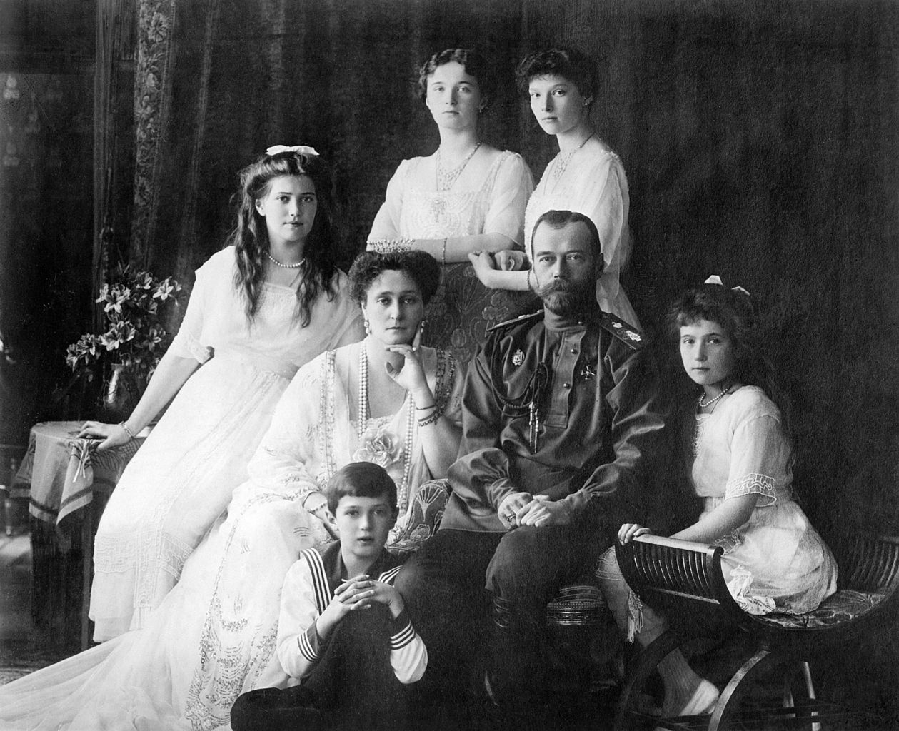 Nicholas II with his wife and children
