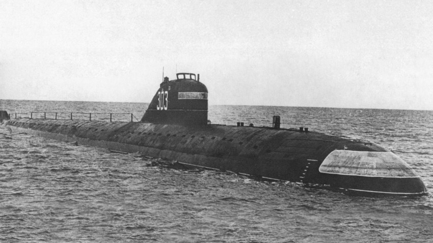 К-3 "Ленински комсомол", първата в Съветския съюз и третата в света атомна подводница по проект 627 "Кит"