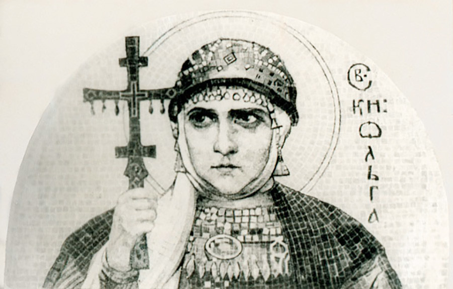 Santa Olga. Sketsa untuk mosaik. Nicholas Roerich. 