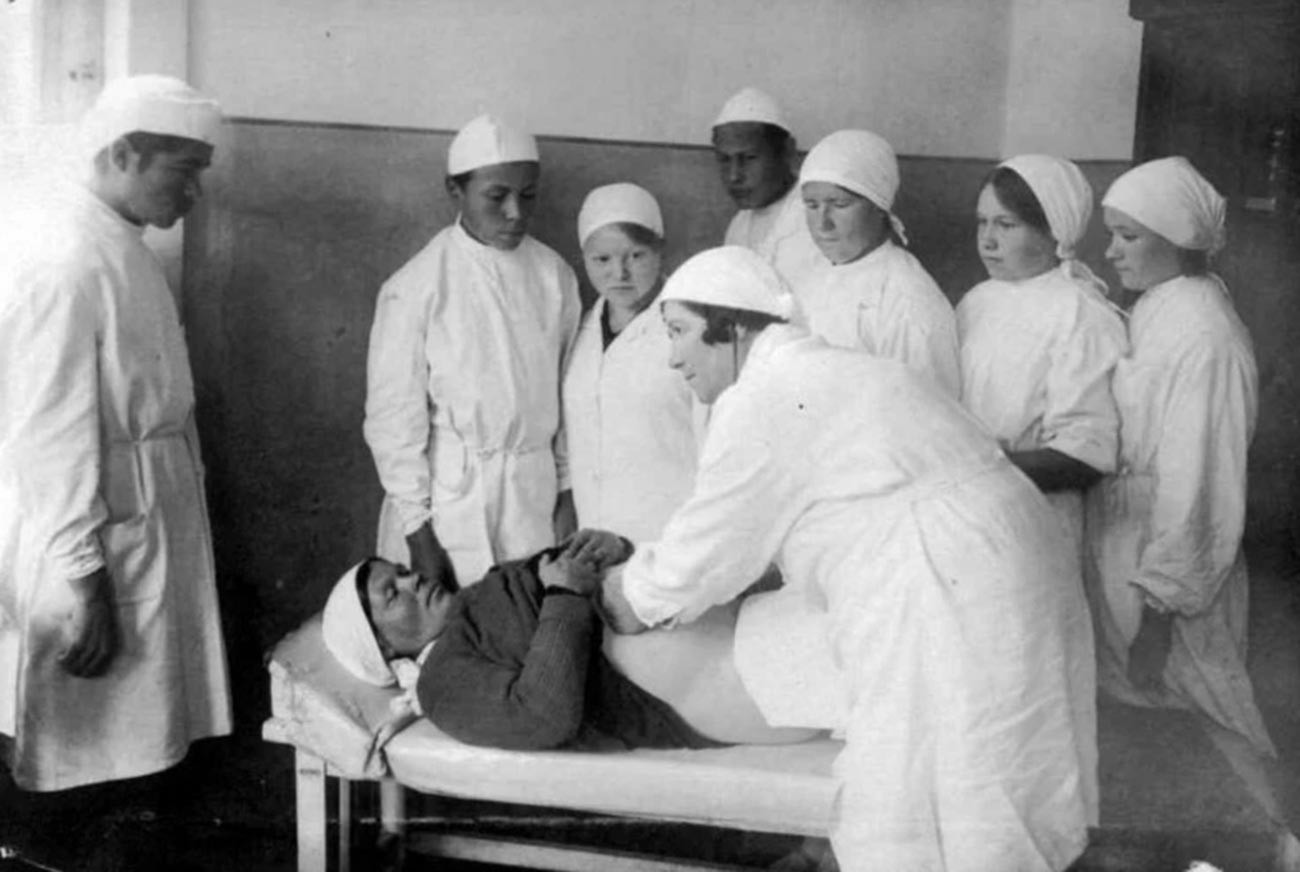 At an abortion clinic in the USSR.