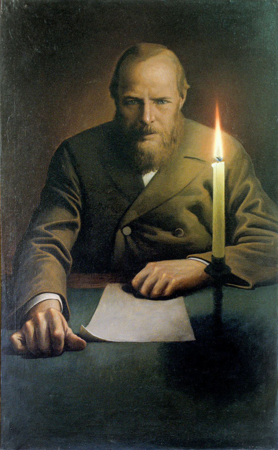 Retrato de Fiódor Dostoiévski por Konstantin Vassíliev.