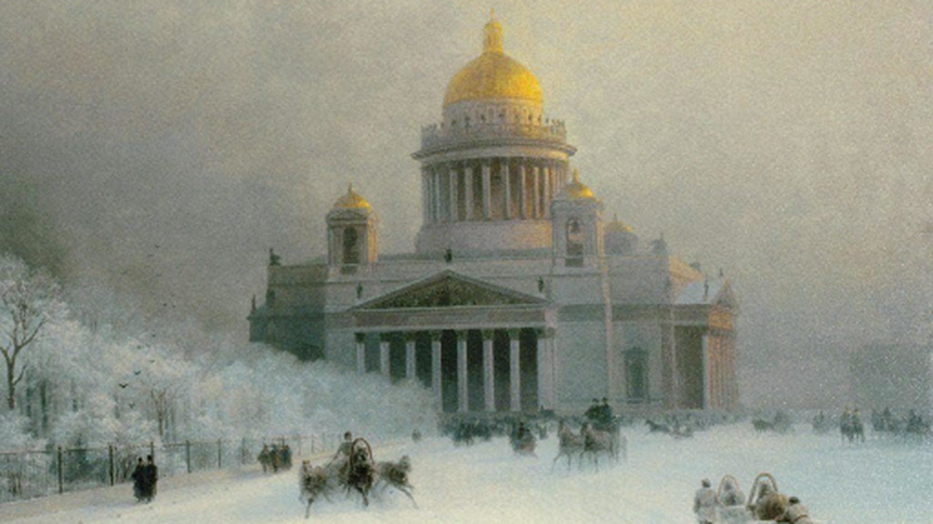 La cathédrale Saint-Isaac lors d'une journée glaciale, 1891 
