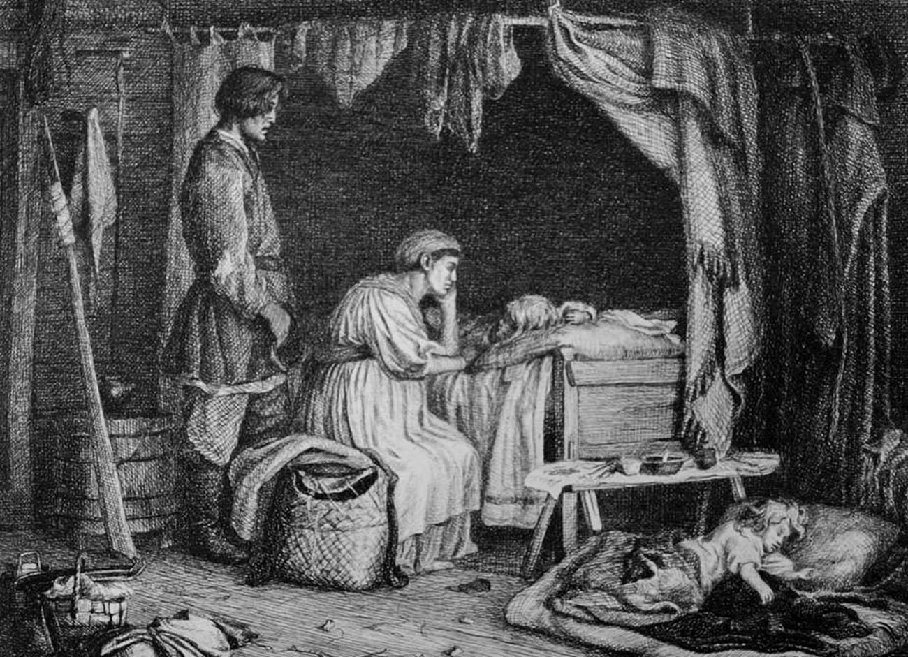 La plupart des familles des paysans russes étaient très pauvres. Beaucoup d'enfants ne survivaient pas après leur naissance.