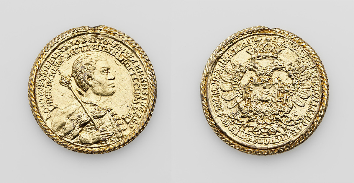 偽ドミトリー1世の戴冠を記念するメダル、17世紀初めの原物の型で鋳造されたもの