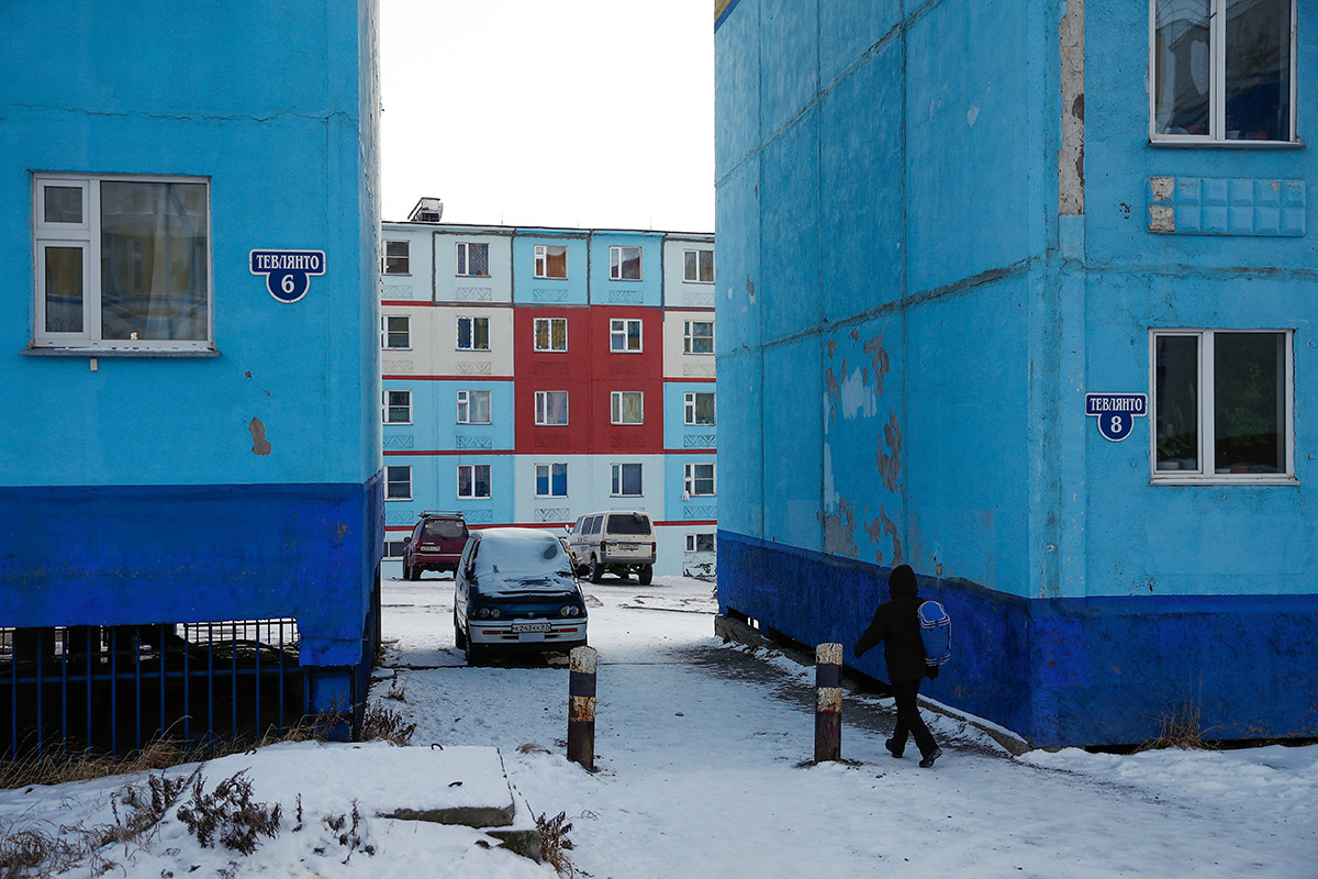 Bâtiments résidentiels à Anadyr, Tchoukotka.