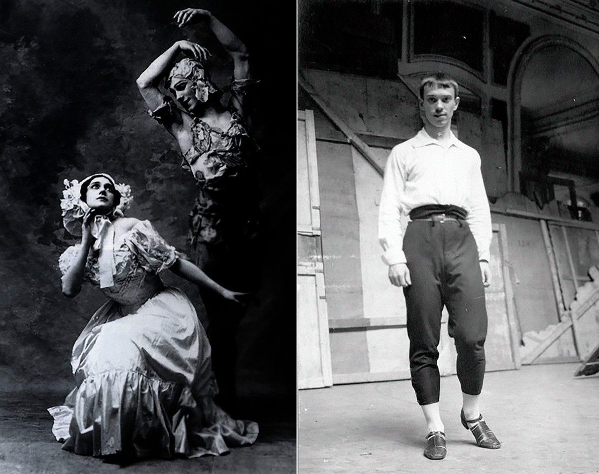 Left: Nijinsky and Karsavina in the first performance of 