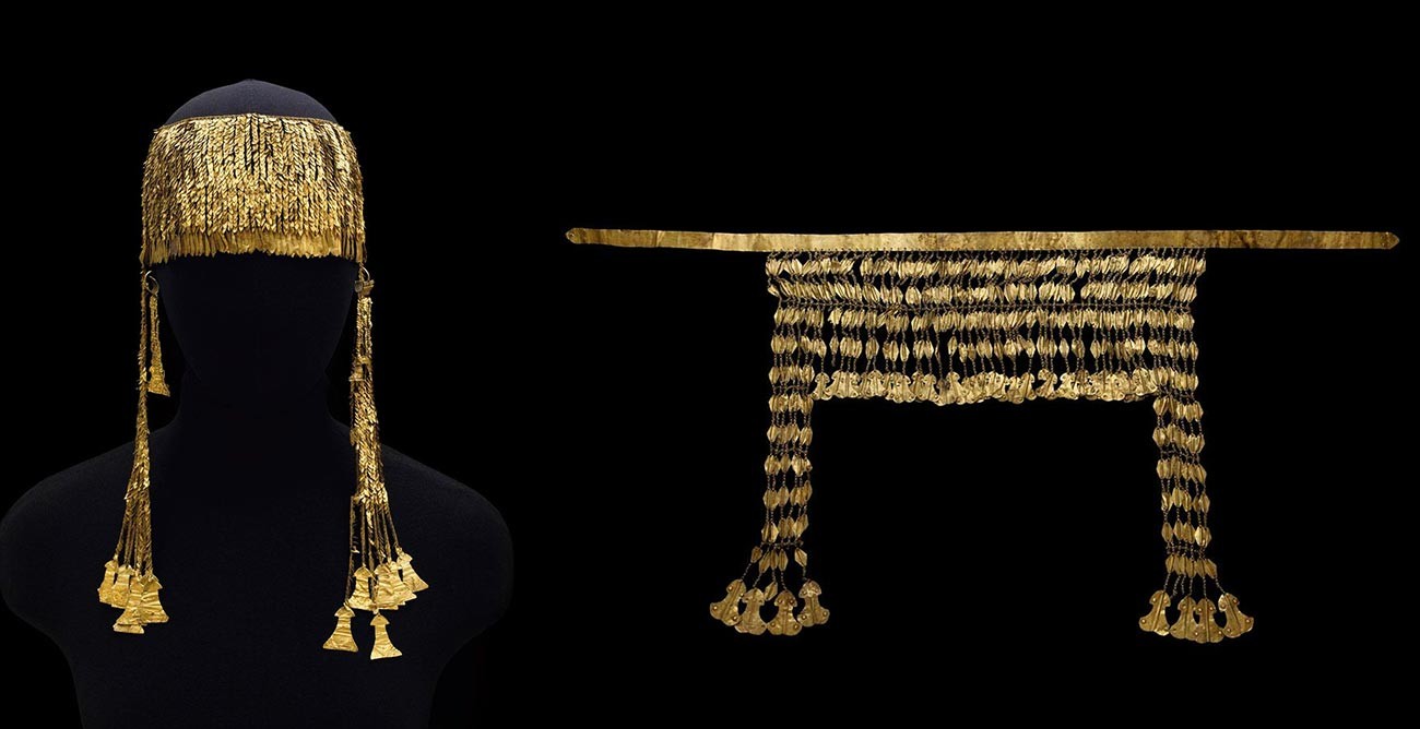 Diadems with idol-shaped pendants. 2600-2200 BC