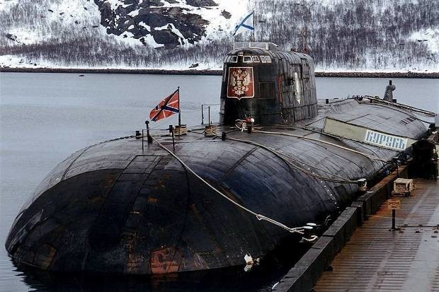 Kapal selam nuklir Kursk.