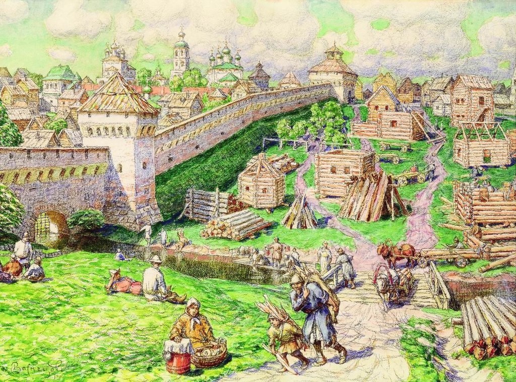 Apollinarij Vasnecov. Trg Trubnaja v Moskvi v 17. stoletju.
