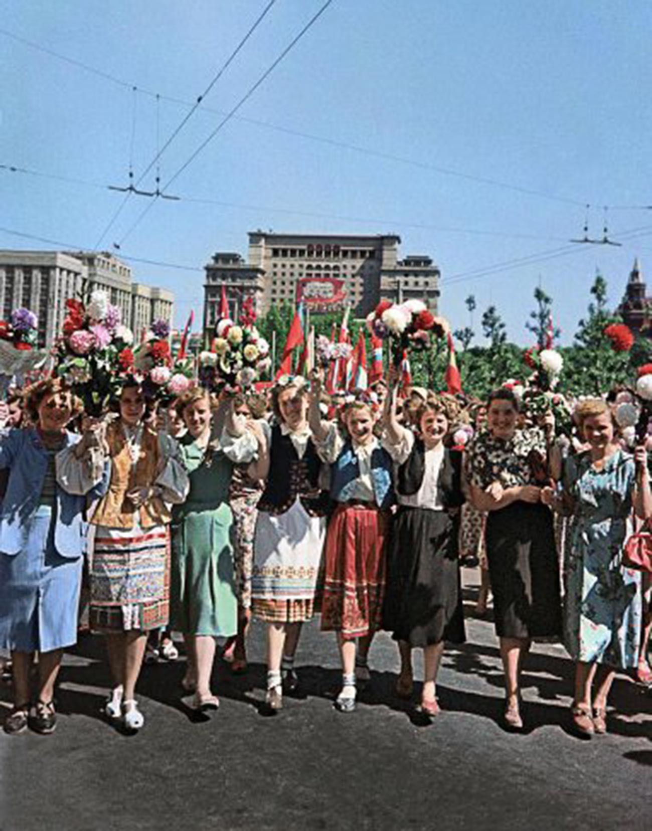 メーデーの日のモスクワ、1955年