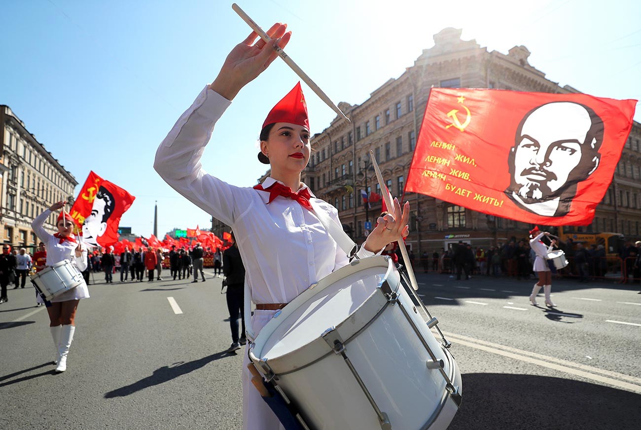 Manifestation du 1er mai à Saint-Pétersbourg, 2019
