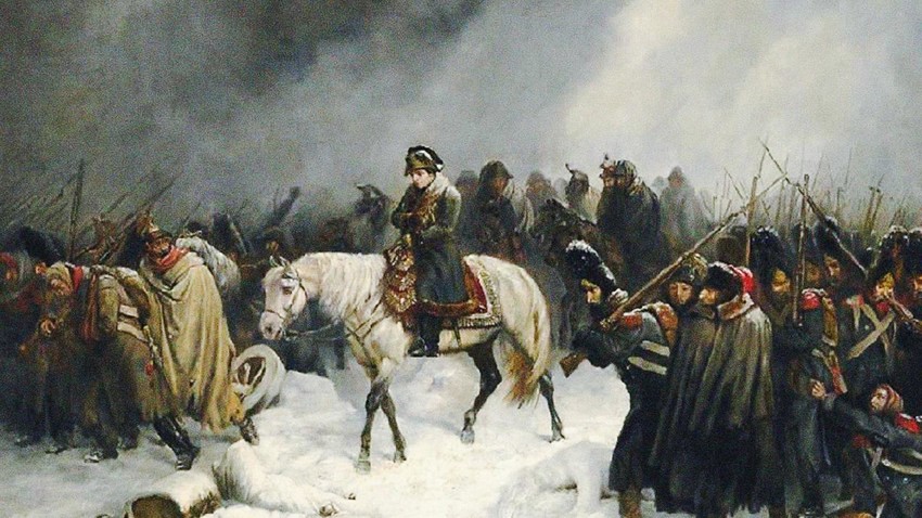 La retirada de Napoleón de Rusia.
