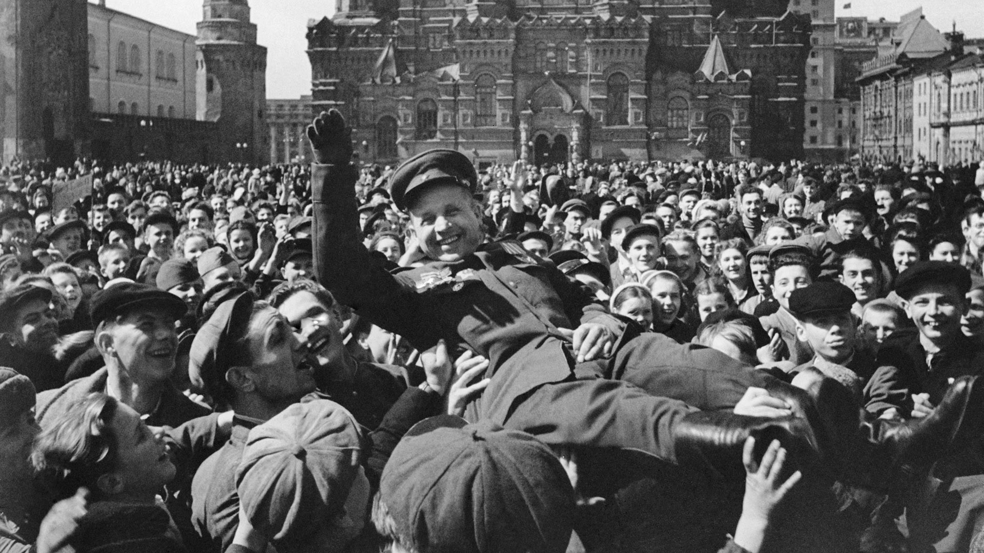 Празднование Дня Победы на Красной площади.