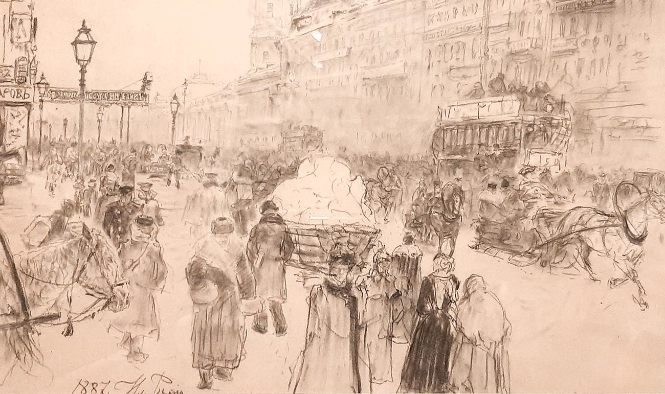 ネフスキー大通り（サンクトペテルブルク）、1887年