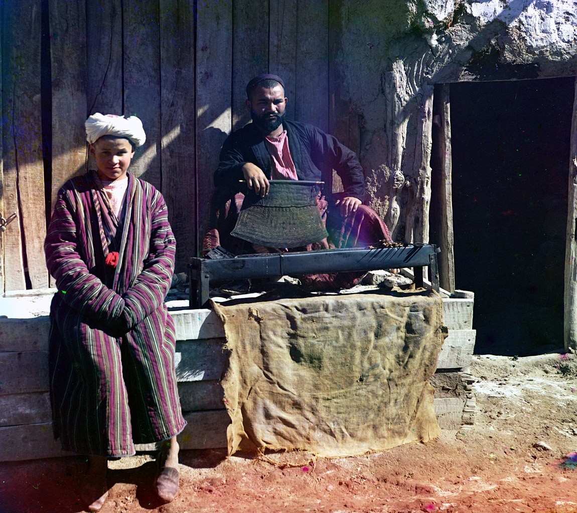 Приготвяне на шашлик в Самарканд, Руска империя