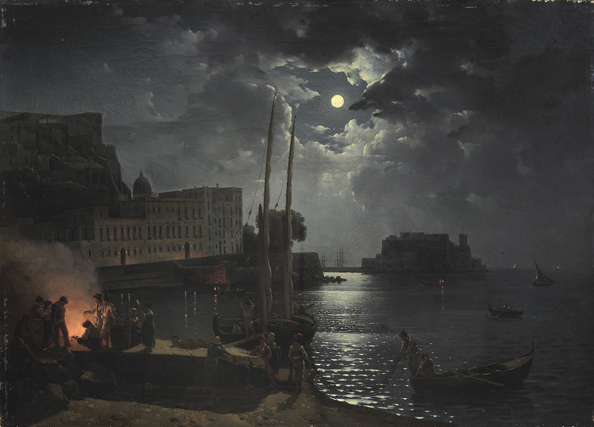 ナポリの月の夜、1828年